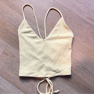 Garage yellow ribbed tank - small